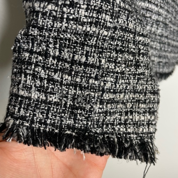 H&m tweed fringe classic open blazer - Picture 7 of 10